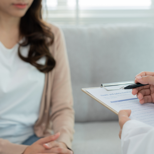 When Should I Take a Pregnancy Test? Woman asking doctor "When Should I  Take a Pregnancy Test?"